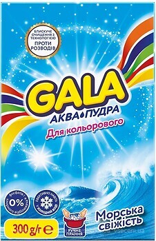 Фото Gala Пральний порошок Ручне прання Аква-Пудра Color Морська свіжість 300 г
