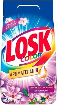 Фото Losk Стиральный порошок Color Ароматерапия с эфирными маслами и ароматом Жасмина 2.25 кг