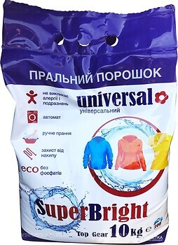 Фото Super Brigh пральний порошок універсальний 10 кг