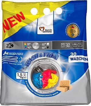 Фото Wash&Free порошок для прання Universal 1.5 кг