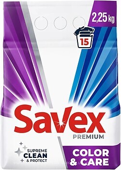 Фото Savex пральний порошок Premium Color & Care 2.25 кг