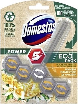 Фото Domestos Туалетный блок Power 5 Цветы мандарина 55 г