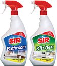 Фото Sir Спрей для прибирання ванної кімнати 750 мл + спрей для прибирання кухні 750 мл (152.SR.007.25)
