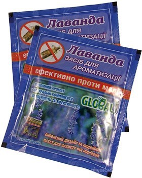 Фото Global таблетки від молі та для ароматизації повітря Лаванда 10 шт