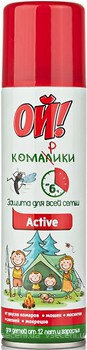 Фото Ой! Комаріки аерозоль від комарів Active 150 мл