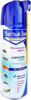 Фото Чистий Будинок аерозоль від літаючих і повзаючих Super 400 мл