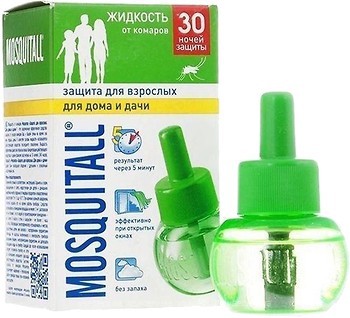 Фото Mosquitall жидкость для фумигатора от комаров 30 ночей Защита для взрослых 30 мл