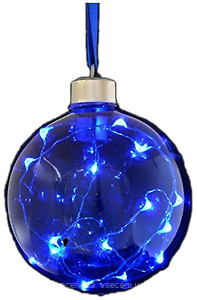 Фото Yes!Fun (Новогодько) шар с LED-нитью синий 10 см (972733, 5056137105618)