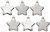 Фото House of Seasons набор фигурок Звезды серый 6 см, 6 шт