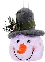 Фото Luca Lighting фігурка Сніговик у сірому капелюсі 14 см (8718861682953)
