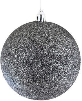 Фото Yes!Fun (Новогодько) куля Сіра графіт, гліттерна 12 см (973235)