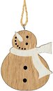 Фото House of Seasons подвеска Снеговик, деревянная 10 см
