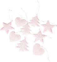 Фото Elisey набор подвесок Елочки, сердечки, звезды 4 см, 9 шт (043NY)