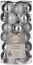 Фото House of Seasons набор шаров серебряный 3 см, 30 шт (8718861797381)