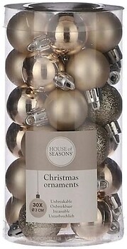 Фото House of Seasons набір куль шампань 3 см, 30 шт (8718861797244)