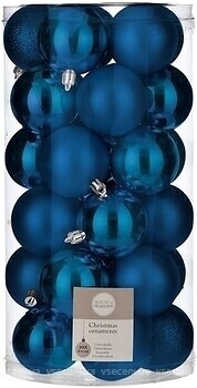 Фото House of Seasons набір куль синій 6 см, 30 шт (8718861972047)