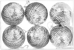 Фото Jumi набор шаров серебристый 6 см, 6 шт (5900410791015)