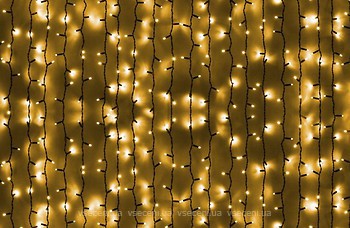 Фото Delux Curtain 1520 LED 2x7 м жовтий/чорний IP44 (90009034, 10008238)