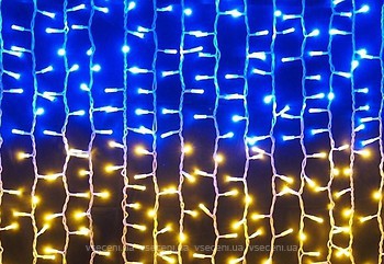 Фото Delux Curtain 288 LED 1.5x1 м синий-желтый/белый IP44 (10107982)