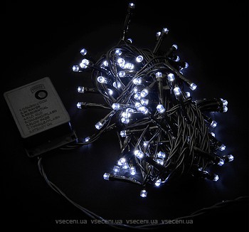 Фото Delux String C 100 LED 5 м білий/чорний IP20 (90009493)