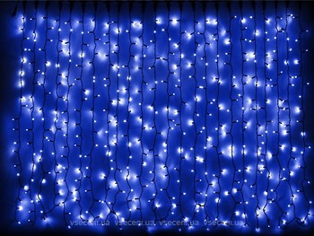 Фото Delux Curtain 1520 LED 2x7 м синий/черный IP44 (90009041)