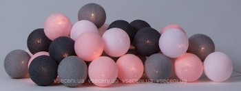 Фото Cotton Ball Lights Pink-Grey 20 кульок