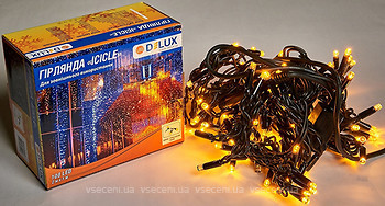 Фото Delux Icicle 108 LED 2x1 м чорний/жовтий IP44 (90012942)