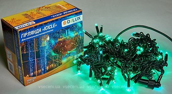 Фото Delux Icicle 108 LED 2x1 м черный/зеленый IP44 (90012943)