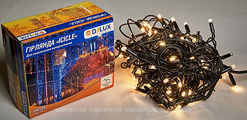 Фото Delux Icicle 108 LED 2x1 м чорний/теплий білий IP44 (90012947)