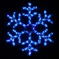 Фото Delux мотив Snowflake 55 см синій IP44 (90012964)