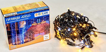 Фото Delux Icicle 75 LED 2x0.7 м теплий білий/білий IP44 (90015185)
