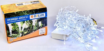 Фото Delux 100 LED 3.2x0.7 м білий/прозорий IP20 (90015252)