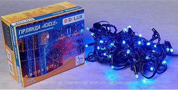Фото Delux Icicle 75 LED 2x0.7 м чорний/синій IP44 EN (90016593)
