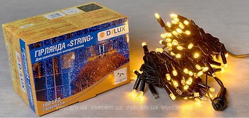 Фото Delux String 100 LED 2x5 м чорний/жовтий IP44 EN (90016606)