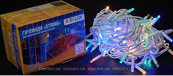 Фото Delux String 100 LED 2x5 м білий/мультиколор IP44 EN (90016602)
