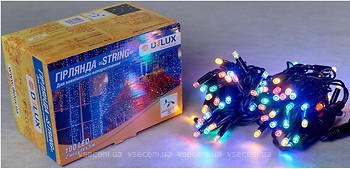 Фото Delux String 100 LED 2x5 м чорний/мультиколор IP44 EN (90016603)