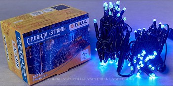 Фото Delux String 100 LED 2x5 м чорний/синій IP44 EN (90016605)