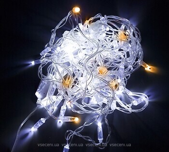 Фото Евросвет Starlight Flash гирлянда бахрома 75 LED 2x0.7 м белый/желтый IP44 (000057267)