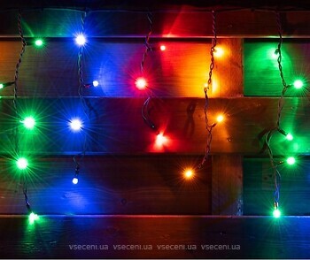 Фото Yes!Fun (Новогодько) гірлянда бахрома 84 LED 2.1x0.7 м мультиколор (973771)