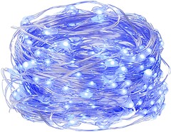 Фото Springos гирлянда линейная 100 LED 9.9 м синий (CL0020)