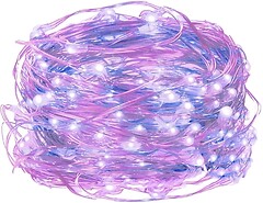Фото Springos гирлянда линейная 100 LED 9.9 м розовый/синий (CL0023)