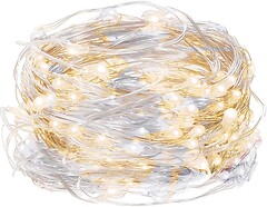 Фото Springos гирлянда линейная 100 LED 9.9 м холодный белый/теплый белый (CL0024)