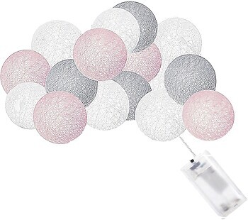 Фото Springos Cotton Balls гірлянда лінійна 10 LED 2 м теплий білий (CL0035)