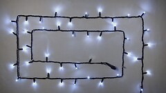 Фото Delux String 100 LED 2x5 м чорний/білий flash IP44 EN (90020900)