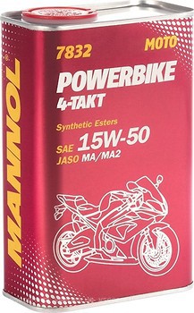Фото Mannol 7832 4-Takt Powerbike 15W-50 1 л metal (MN7832-1ME)