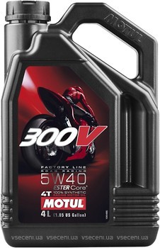 Фото Motul 300V 4T Factory Line Road Racing 5W-40 4 л (836041/104115)