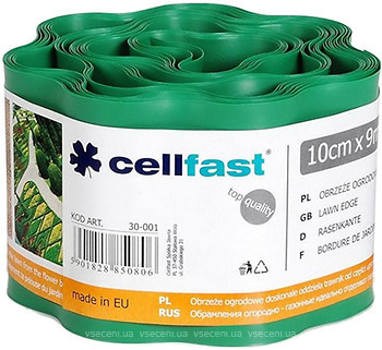Фото Cellfast бордюрна стрічка 9 м x 10 см, зелений (30-001)