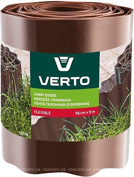 Фото Verto бордюрна стрічка 9 м x 15 см, коричневий (15G514)