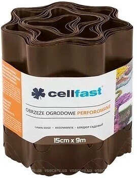 Фото Cellfast бордюрна стрічка 9 м x 15 см, коричневий (30-112H)