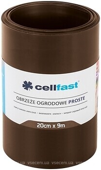 Фото Cellfast бордюрна стрічка 9 м x 20 см, коричневий (30-213H)